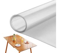 Protection de table transparente - Sous-main givré de 0,7 mm d'épaisseur - Pour table de cuisine, salon, table de restaurant, dressing, salle à manger, table de pique-nique, bureau