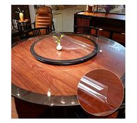 Protection De Table Verre Souple Tapis Protège Sol Nappe Ronde En PVC 1,5 Mm, 2 Mm, 3 Mm Résistant À L'eau Et À L'huile Nappe Anti-brûlure Non Lavante ( Color : 1.5MM , Size : Circle diameter 135cm )
