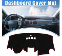 Protection De Tableau De Bord Compatible Pour Ford Fiesta 2011-2019, Tapis De Couverture De Tableau De Bord En Polyester Rouge, Protecteur De Tableau De Bord