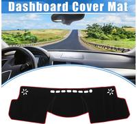 Protection De Tableau De Bord De Voiture Compatible Pour Toyota Prius V 2012-2020, Housse De Tableau De Bord En Polyester Noir Rouge Pour Garniture Intérieure De Console Centrale