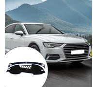 Protection De Tableau De Bord Pour Audi A6 2012-2017 / Couverture De Console Centrale / Antidérapant / Polyester / 1 Pièce Noir Bleu