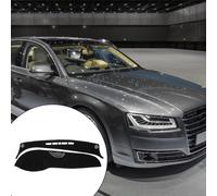 Protection De Tableau De Bord Pour Audi A8L 2012-2018 / Couverture De Console Centrale / Antidérapant / Polyester / 1 Pièce Noir