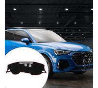 Protection De Tableau De Bord Pour Audi Q3 2019-2022 / Couverture De Tableau De Bord De Console Centrale / Antidérapant / Polyester / 1 Pièce Noir Rouge
