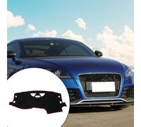Protection De Tableau De Bord Pour Audi Tt 2007-2014 / Couverture De Tableau De Bord De Console Centrale / Antidérapant / Polyester / 1 Pièce Noir Rouge