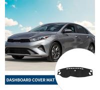 Protection De Tableau De Bord Pour Kia Optima 2016-2020 / Couverture De Tableau De Bord De Console Centrale / Antidérapant / Flanelle / 1 Pièce Noir