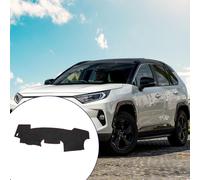 Protection De Tableau De Bord Pour Toyota Rav4 2001-2012 / Couverture De Tableau De Bord De Console Centrale / Antidérapant / Suède / 1 Pièce Noir Rouge