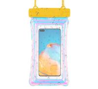 Protection de téléphone sous-marine, étui de protection réutilisable avec lanière | Fournitures de plage portables, pochette de plongée tactile pour homme et femme, jaune