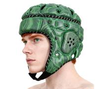 Protection de tête de rugby réglable - Convient pour une tête de maximum 58 cm, capuchon en polyester léger, équipement de protection contre les chocs | Drapeau Football Scrum Cap Patinage Skateboard