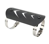 Protection de tuyau de silencieux d'échappement, couverture de bouclier thermique d'échappement de haute résistance légère anti-brûlure pour la moto(foncé)
