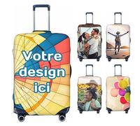 Protection de valise de voyage personnalisée, Concevez votre propre housse de bagage personnalisée avec photos, nom et texte, conceptions uniques double face Couverture de valise personnalisée