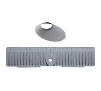 Protection d'eau pour évier - Tapis en silicone auto-drainant rapide de 70 cm | Protection anti-éclaboussures pour égoutter le comptoir et le séchage autour derrière le comptoir sous l'évier