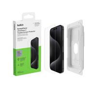 Protection D'écran Antimicrobienne Screenforce Ultraglass 2,Verre Pour Iphone 15 Pro,Antirayure,Note 9h,Verre Fin,Support Easy Align Inclus Pour Pose Sans Bulle D'air Transparent Ova133zz