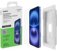 Protection D'écran Antimicrobienne Screenforce Ultraglass 2, Verre Pour Iphone 15plus, Antirayure, Note 9h, Verre Fin, Support Easy Align Inclus Pour Pose Sans Bulle D'air Transparent Ova132zz