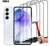 Protection d'écran - Booling - pour Samsung Galaxy A55 5G - Lot de 4 - Verre Trempé - Antichoc
