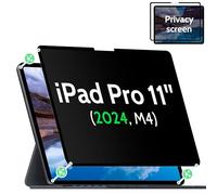 Protection d'écran de confidentialité pour iPad Pro 11" M4 2024 5ème génération (A2836 A2837 A3006), Nano iPad Pro 11" Filtre amovible facile à installer Film de protection sans bulles anti-lumière