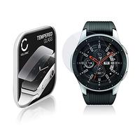 Protection d'écran en verre compatible avec Samsung Galaxy Watch - 46mm (SM-R800) (2.5D, résistance 9H, 0,30mm, Full Glue) - protège écran montre connectée sport gps fitness
