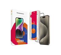 Accezz Protection d'écran en verre trempé avec applicateur pour Apple iPhone 15 Pro