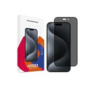 Accezz Protection d'écran en verre trempé Privacy pour Apple iPhone 15 Pro Max