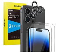 Protection d'écran en verre trempé - SPARIN - iPhone 14 Pro Max - Dureté 9H - 2 pièces - Clarté HD