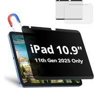 Protection d'écran magnétique de confidentialité compatible avec iPad 10ème génération 10,9" 2022 A2696/A2757/A2777, anti-reflet, filtre anti-lumière bleue, film sans bulles, facile à installer, noir