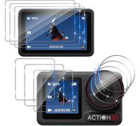 Protection D'écran pour DJI Osmo Action 5 Pro Verre Trempé et Caméra Arrière Protecteur [3+3+3 Pcs],Dureté 9H Protecteur film Accessoires,[Ultra HD] Film Vitre Trempé Protection écran