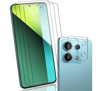 Protection D'écran Pour Xiaomi Redmi Note 13 5g,3 Pièces Verre Trempé + 1 Pièces Arrière Caméra Verre Trempé,Dureté 9h Glass/Haute Définition¿Pour Xiaomi Redmi Note 13 5g Protecteur D'écran
