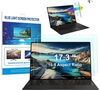 Protection D'Écran Premium Pour Ordinateur Portable 17.3 Pouce 16:9, Hd Anti-Lumière Bleu Filtre De Protection, ¿Lot De 2¿ Anti-Reflet Film Mat Protector Pour Laptop 17.3"" 16:9 (383 X 215Mm)