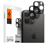 Spigen Glass Optik 2 Pack, noir - iPhone 15 Pro/15 Pro Max/14 Pro/14 Pro Max