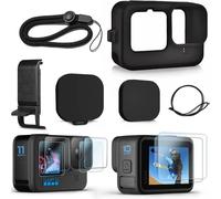 Protection d'écran ultra-transparente en verre trempé 9H pour GoPro Hero Series, kit d'installation facile avec cache-objectif en silicone