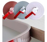 Protection des bords de meubles avec bande TPE en forme de U 12 mm x 5 m, parfaite pour les projets de bricolage et la réparation de meubles (marron)