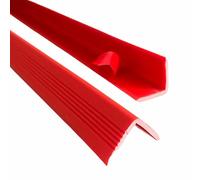 Protection des bords en PVC, bandes antidérapantes autocollantes pour les bords d'escaliers, marches, coins et tables(Red)
