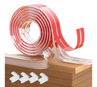 Protection des Bords pour BéBé - 3M de Bandes AdhéSives Pré-MontéEs - avec 4 Protections D'Angles, Protection des Bords - Transparent - pour Armoires De Table, Tiroirs