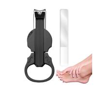 Protection des éclaboussures Tourbeurs d'ongle Toenal - Trimmer ongles en acier inoxydable pour les doigts et les orteils | Des clichés confortables avec une poignée en forme de violon et une conc
