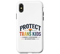 Protection des Enfants Trans LGBTQ+ Pride Equality Support Design Coque pour iPhone X/XS