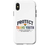 Protection des Jeunes Trans LGBTQ+ Pride Equality Support Design Coque pour iPhone X/XS