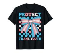 Protection des Jeunes transgenres transgenres Trans Pride Drapeau LGBTQ Fille T-Shirt