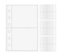 Protection des pages pour classeurs à anneaux - 10 pièces, enveloppes transparentes pour cartes, feuilles de chargement pour autocollants, photos, reçus, cartes transparentes, pages de poche pour le