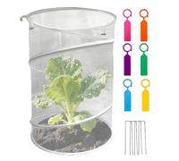 Protection des plantes contre les animaux - Housse en maille, filet rond réutilisable pour et exclusion, bouclier pliable et respirant pour le gel hivernal, composant pour pot de fleurs, pot de fleurs
