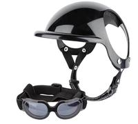 Protection des yeux de chien | Casque rigide respirant réglable avec lunettes de soleil pour moto, lunettes de soleil portables pour conduite, marche