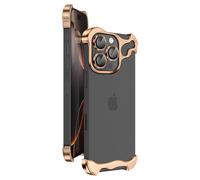 Coque de Protection Design pour iPhone 16 Pro avec Verre trempé Caméra Dorée