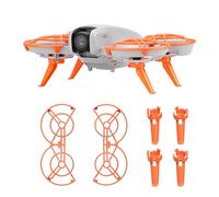 Protection d'hélice + Extensions de Train d'atterrissage for Neo, Ensemble de Protection de Drone, hélices légères, Pare-Chocs, Jambe allongée for Accessoires Neo (Orange)