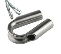 Protection d'insert en acier inoxydable - Bouclier de boucle de câble avec charge lourde | Dispositif de blocage de câble pour treuil, gestion des fils d'acier, matériel de voile, opérations de levage