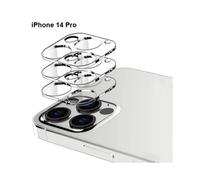 Protection d'objectif anti-traces de doigts pour iPhone 14 Pro, verre trempé résistant aux rayures avec cercle de vision nocturne, installation