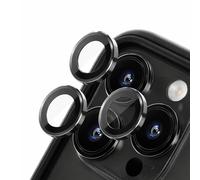 RHINOSHIELD [Pack de 3] protection pour objectifs photo compatible avec [iPhone 14 Pro / 14 Pro Max] Verre trempé 9H résistant aux rayures avec une fine bordure en aluminium anodisé - Noir