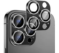Protection D'objectif Caméra Pour Iphone 14 Pro / 14 Pro Max - Verre Trempé 9h, Anneau Aluminium, Anti-Rayures & Anti-Chocs, Compatible Coques (Noir)