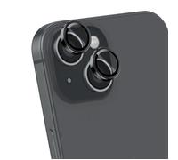 Protection d'Objectif Caméra pour iPhone 15 / 15 Plus avec Applicateur Blue Star Noir / Transparent
