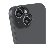 Protection d'Objectif Caméra pour iPhone 15 / 15 Plus avec Applicateur Blue Star Noir / Transparent