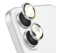 Protection d'Objectif Caméra pour iPhone 16 / 16 Plus / 17 Anti-Rayures, Argent