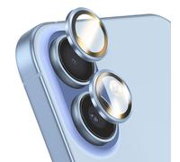 Protection d'Objectif Caméra pour iPhone 16 / 16 Plus / 17 Anti-Rayures, Bleu