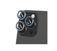 Protection d'Objectif Caméra pour iPhone 16 Pro Max avec Contour Renforcé Bleu